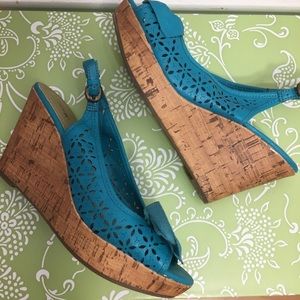 Apt. 9 Kailey Turquoise Wedges